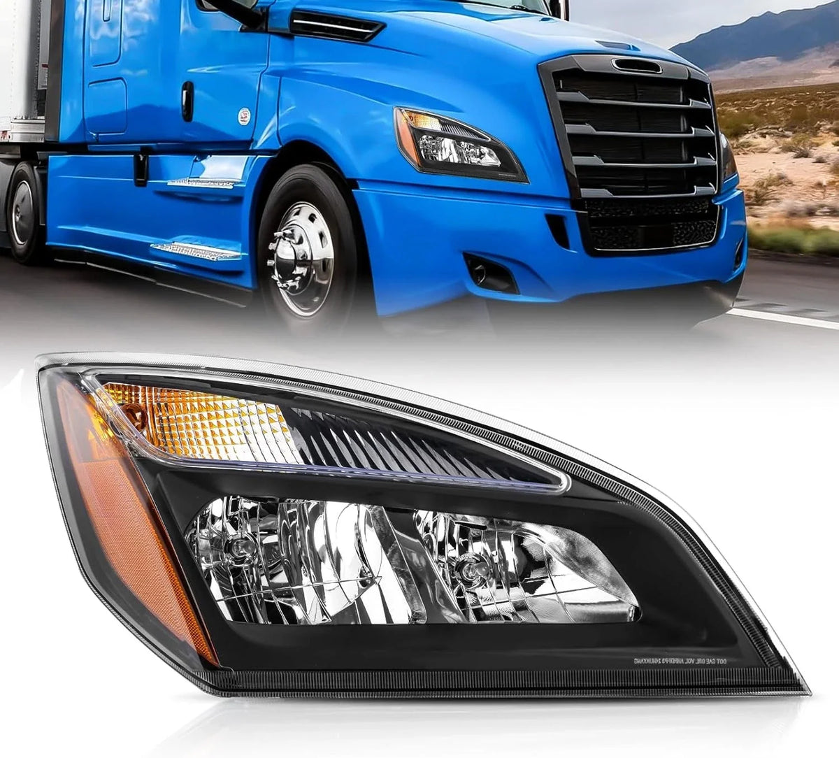 Halogen Headlamp Assembly for 2018-2024 Freightliner Cascadia