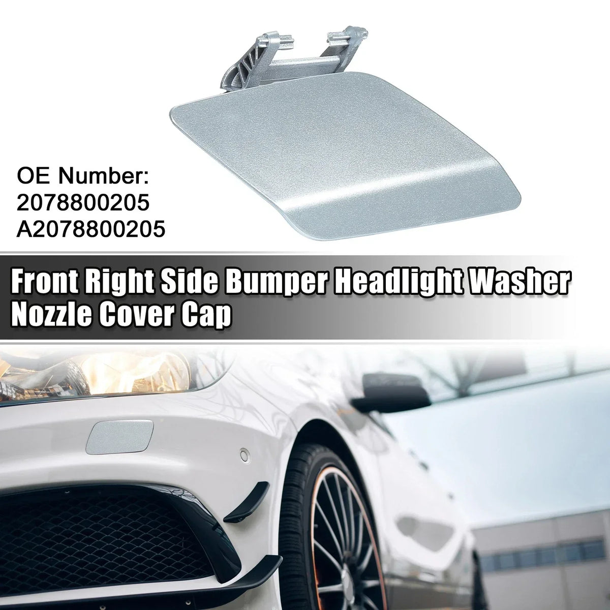 Front Right Bumper Washer Cap for Mercedes-Benz E550 2007-2009