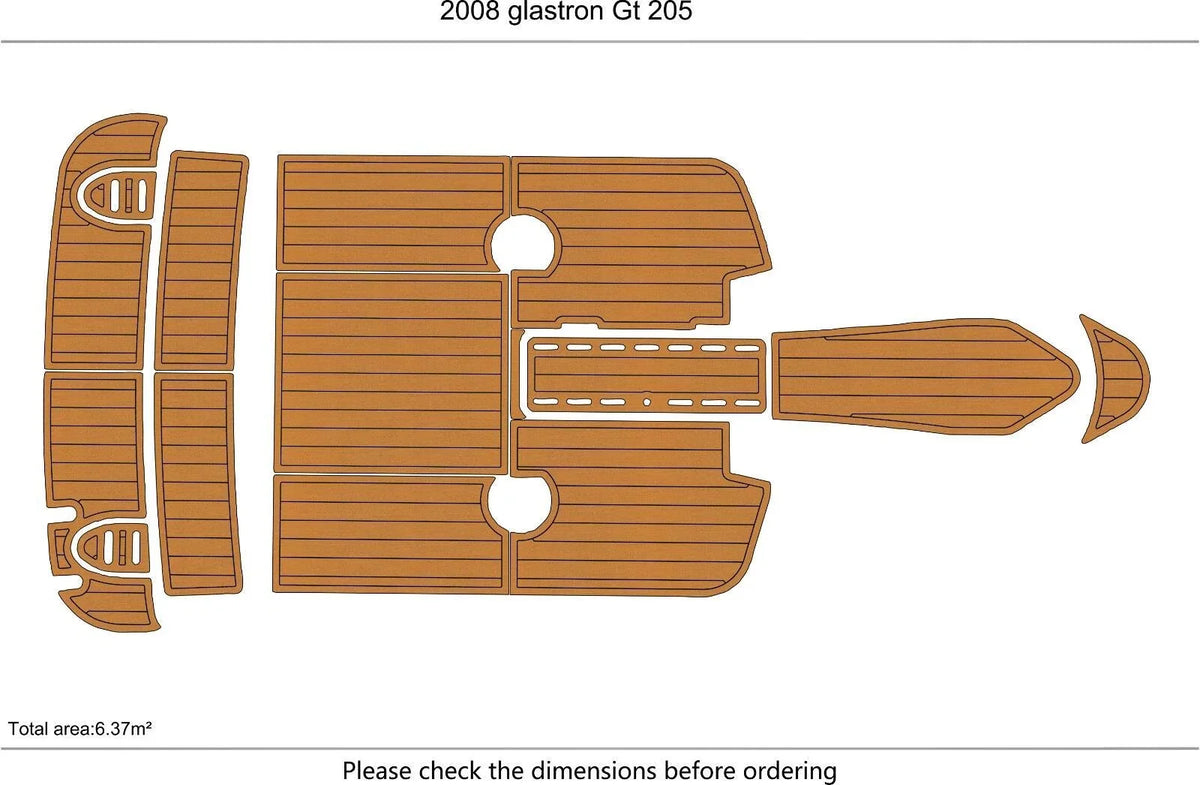 EVA Foam Teak Deck Flooring Mat for Cobalt 262 (2008)