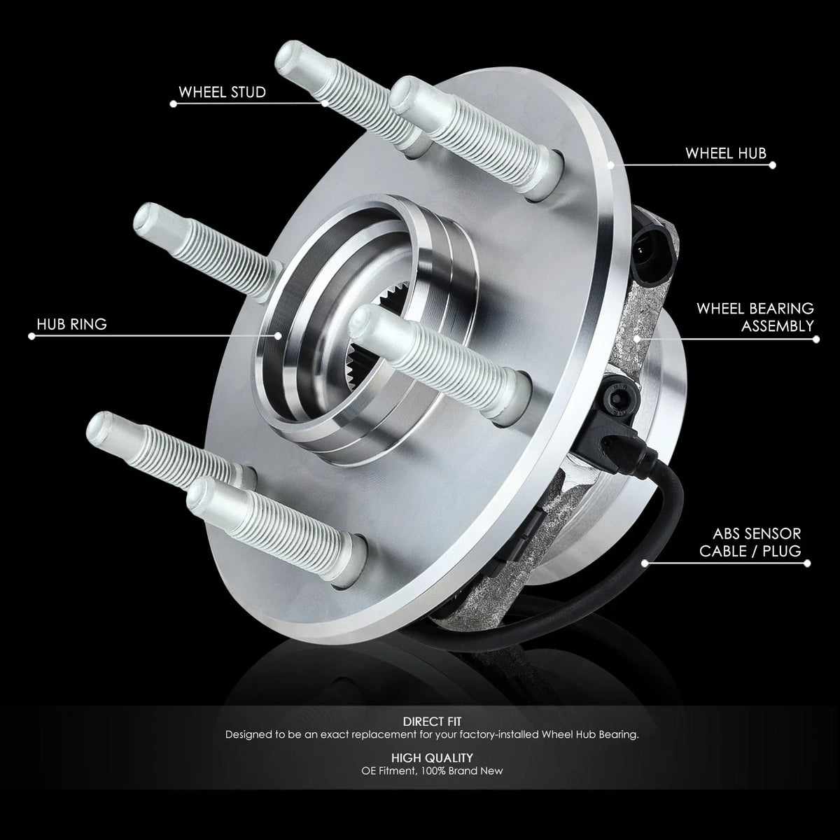 Set of 2 Wheel Bearing & Hub for GMC Express/Suburban/Savana/Yukon (2000–2014)