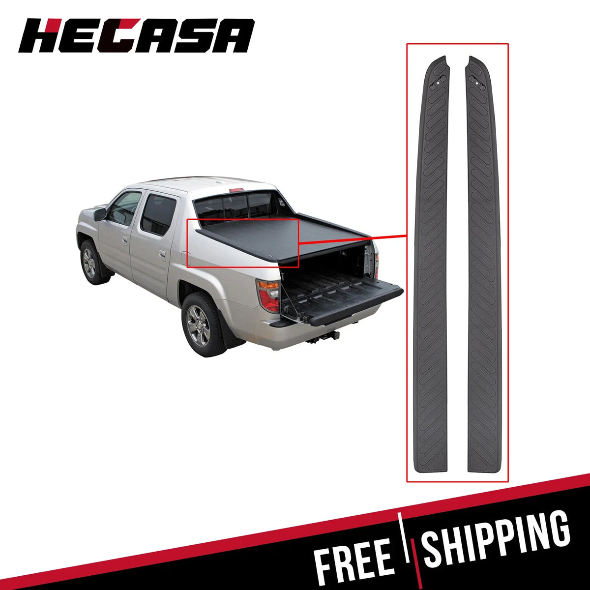Bed Rail Cap Molding Side Covers 2006-2014 for Honda Ridgeline