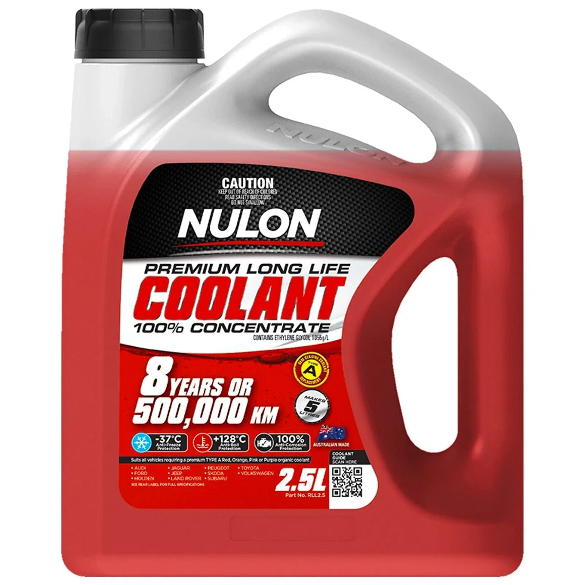 Premium Long Life Coolant 2.5L Nulon Red