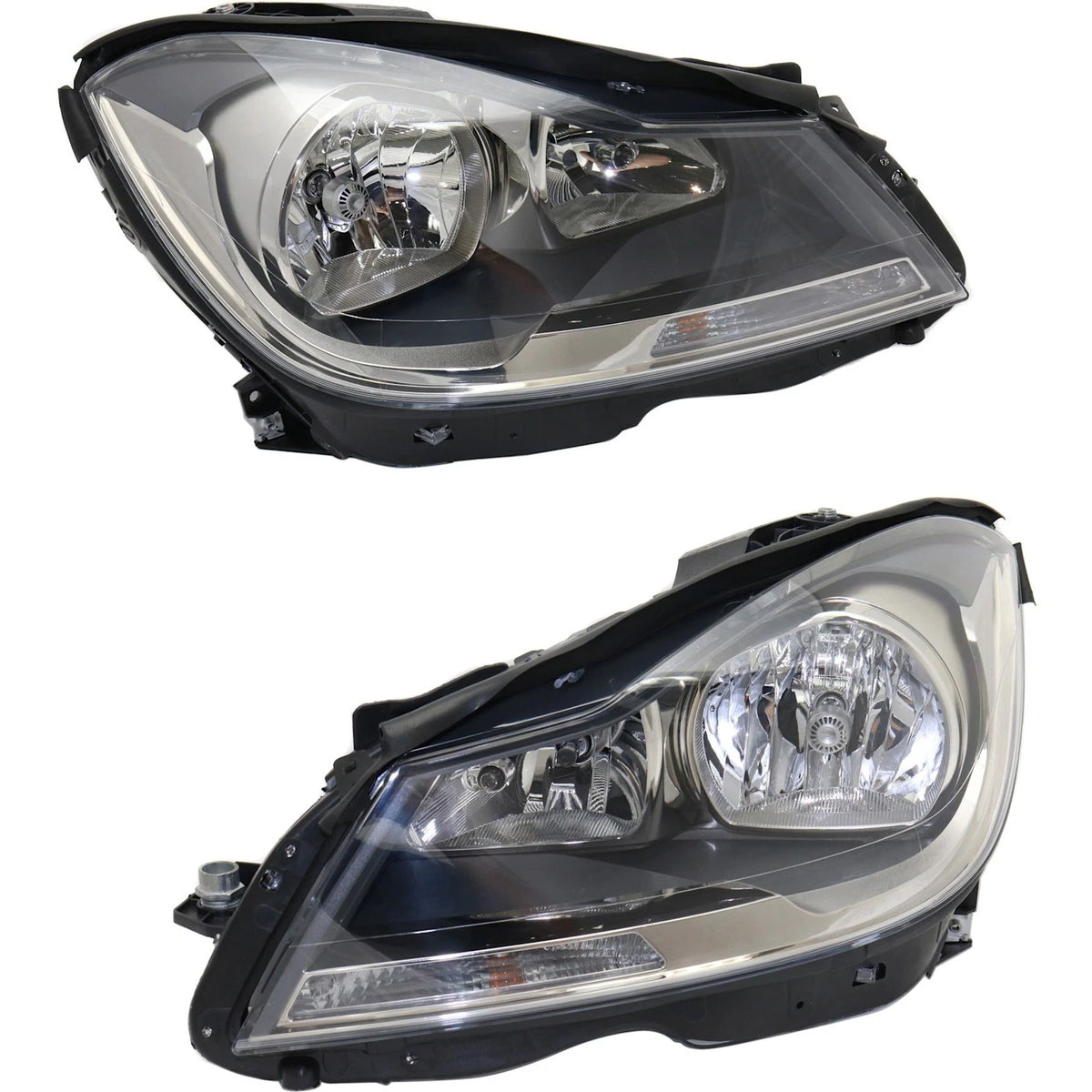 Headlight Set for Mercedes Benz C250 C350 C63 AMG (2012–2015) CAPA