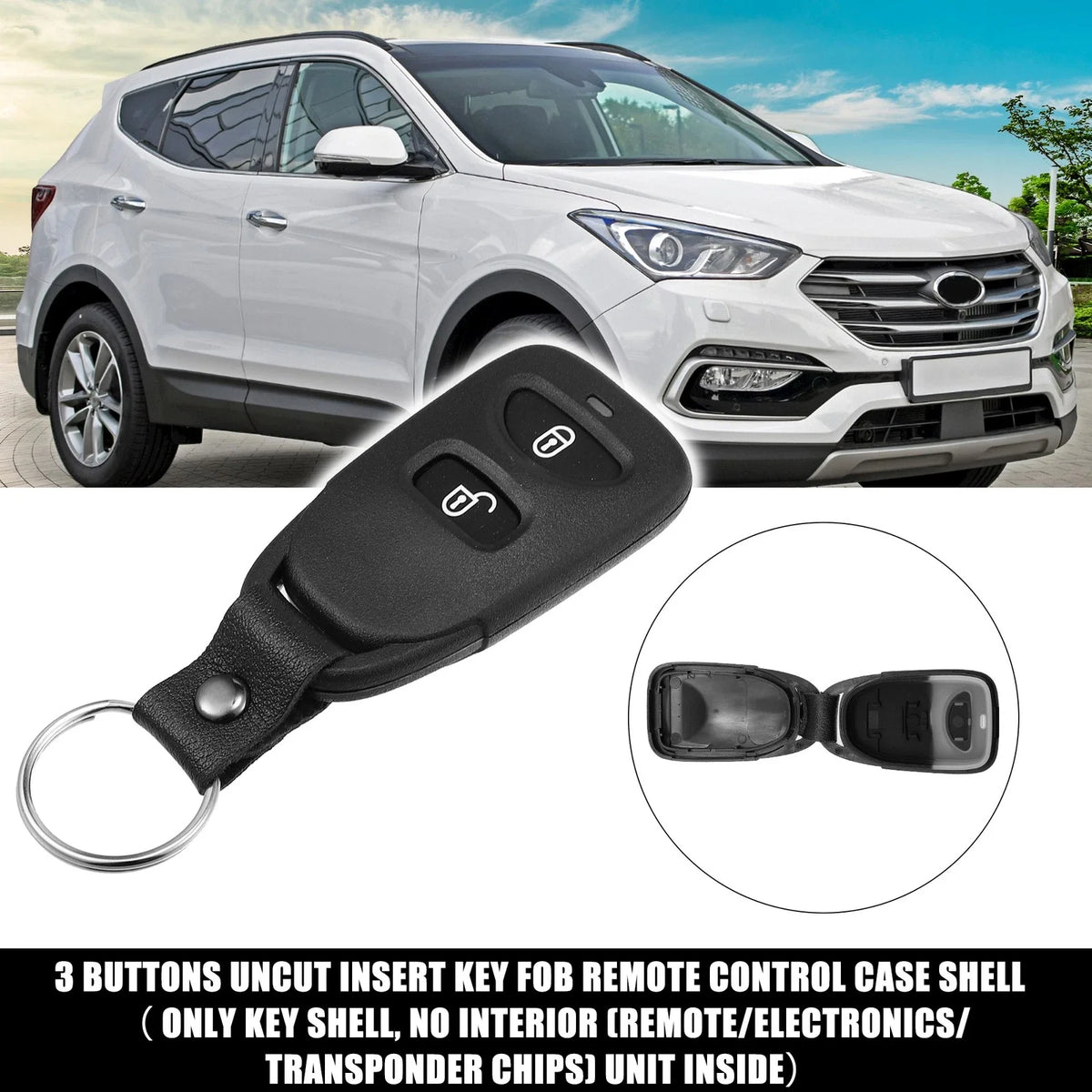 2 Button Keyless Entry Remote Key Shell Cover for Hyundai Kia (No Chip)