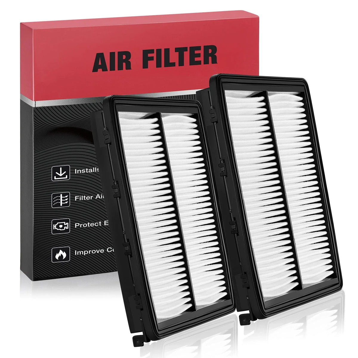 2 Engine Air Filters for Palisade (2020–2025) & Santa Fe (2017–2020)