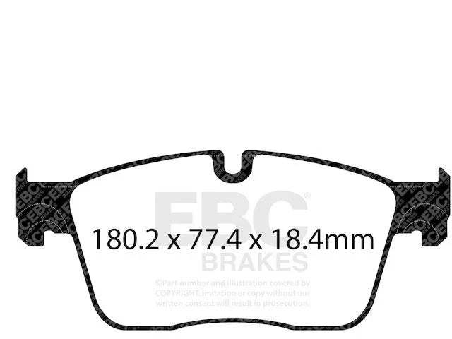 Brake Pad Set Front for Jaguar F-Pace 2017-2018, 2021-2023 NT227VT