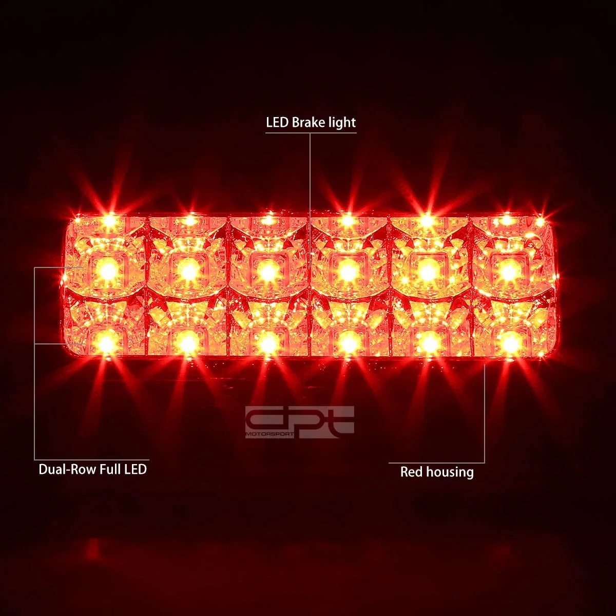 2X LED Third Brake Light for Chevy S10/GMC Sonoma (1994–2003)