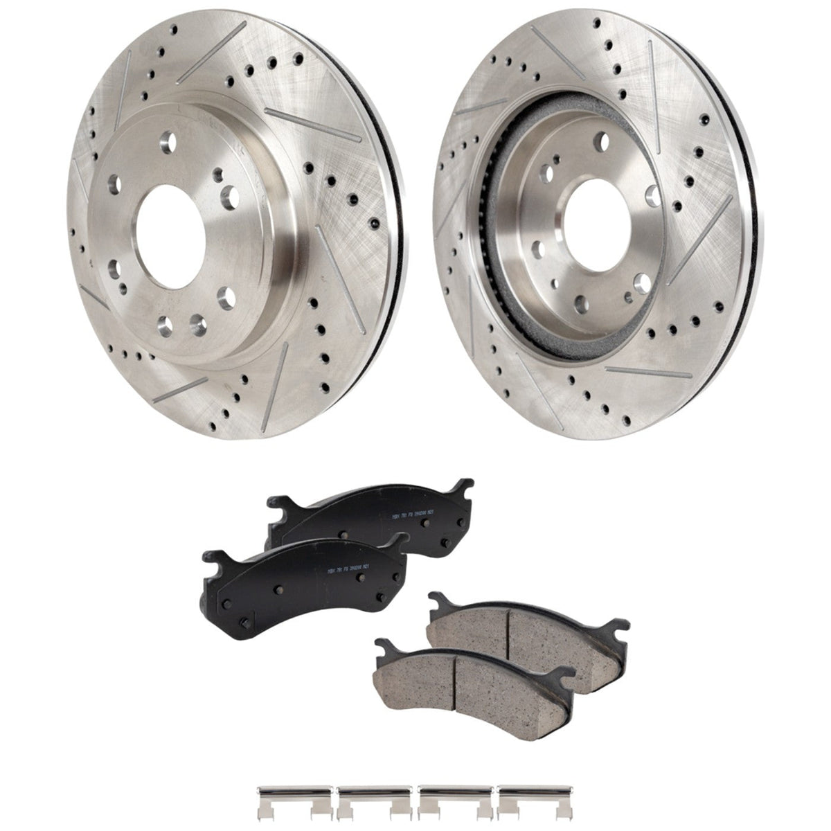 2006 Chevy Silverado 1500 Disc Brake & Pad Kit, Cross-drilled