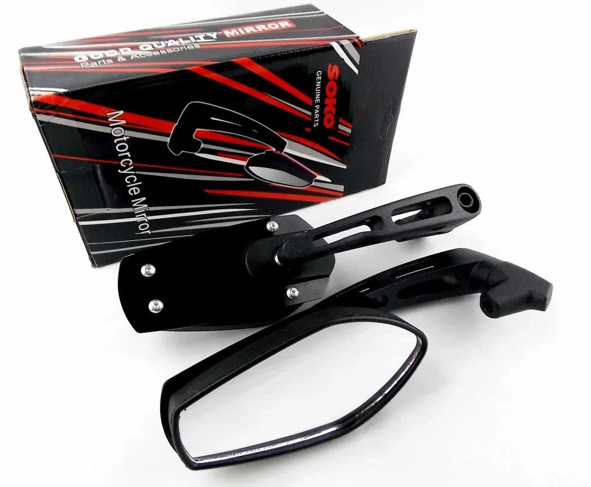 Black Honda CB400F Rear View Mirrors (1974-1978)