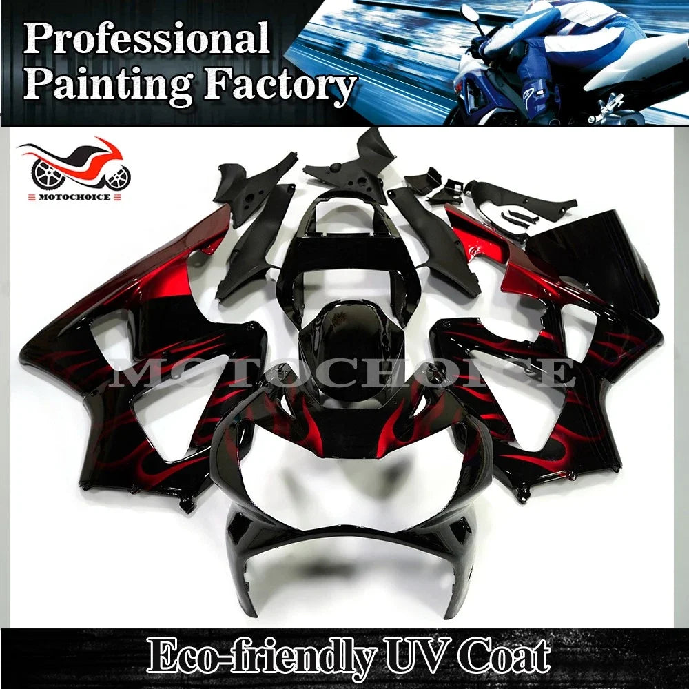 Red Flame Fairing Kit for Honda CBR929RR CBR900RR (2000–2001)