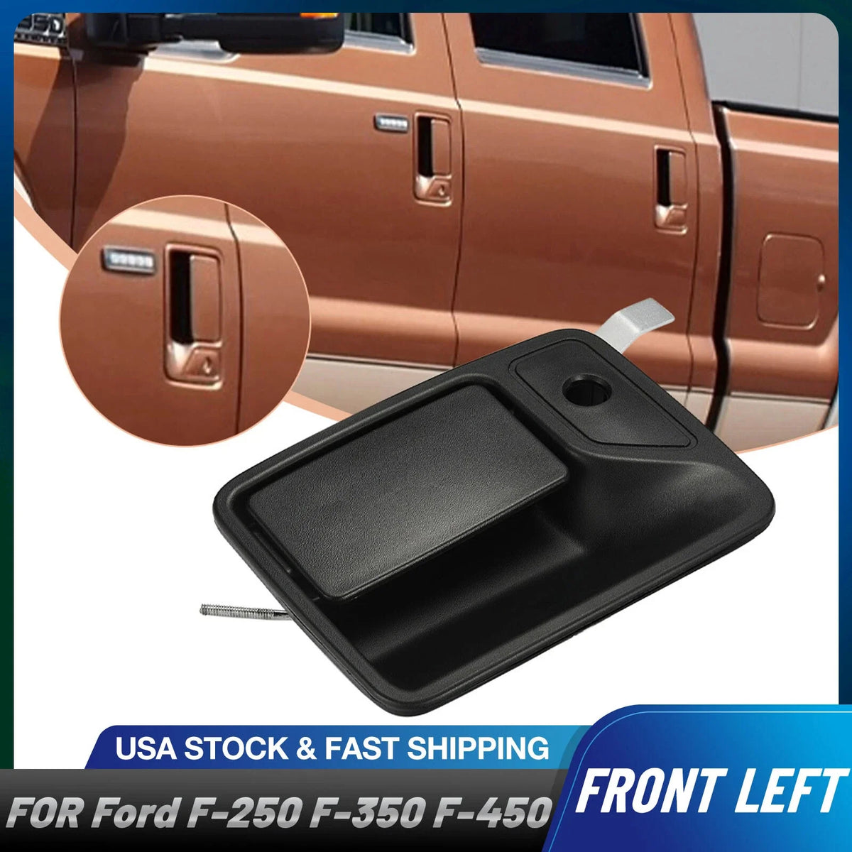Front Left Exterior Door Handle for Ford Super Duty F-250 F-350 1999-2016