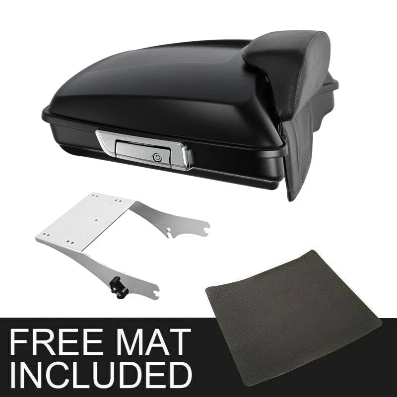 Matte Black Backrest Mount for Harley Touring Road King 1997-2008
