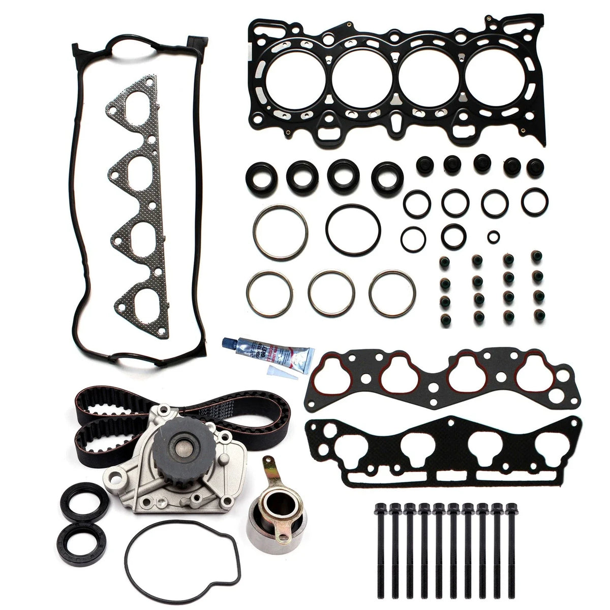 Water Pump Kit, Timing Belt & Head Gasket Bolts for 1996-2000 Honda Civic
