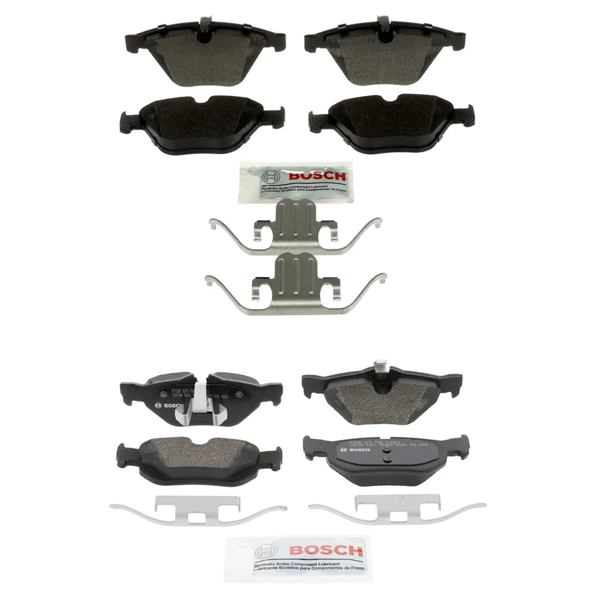 Set of 4 Bosch Quietcast Disc Brake Pads for BMW E90 E91 E92 (2007–2013)