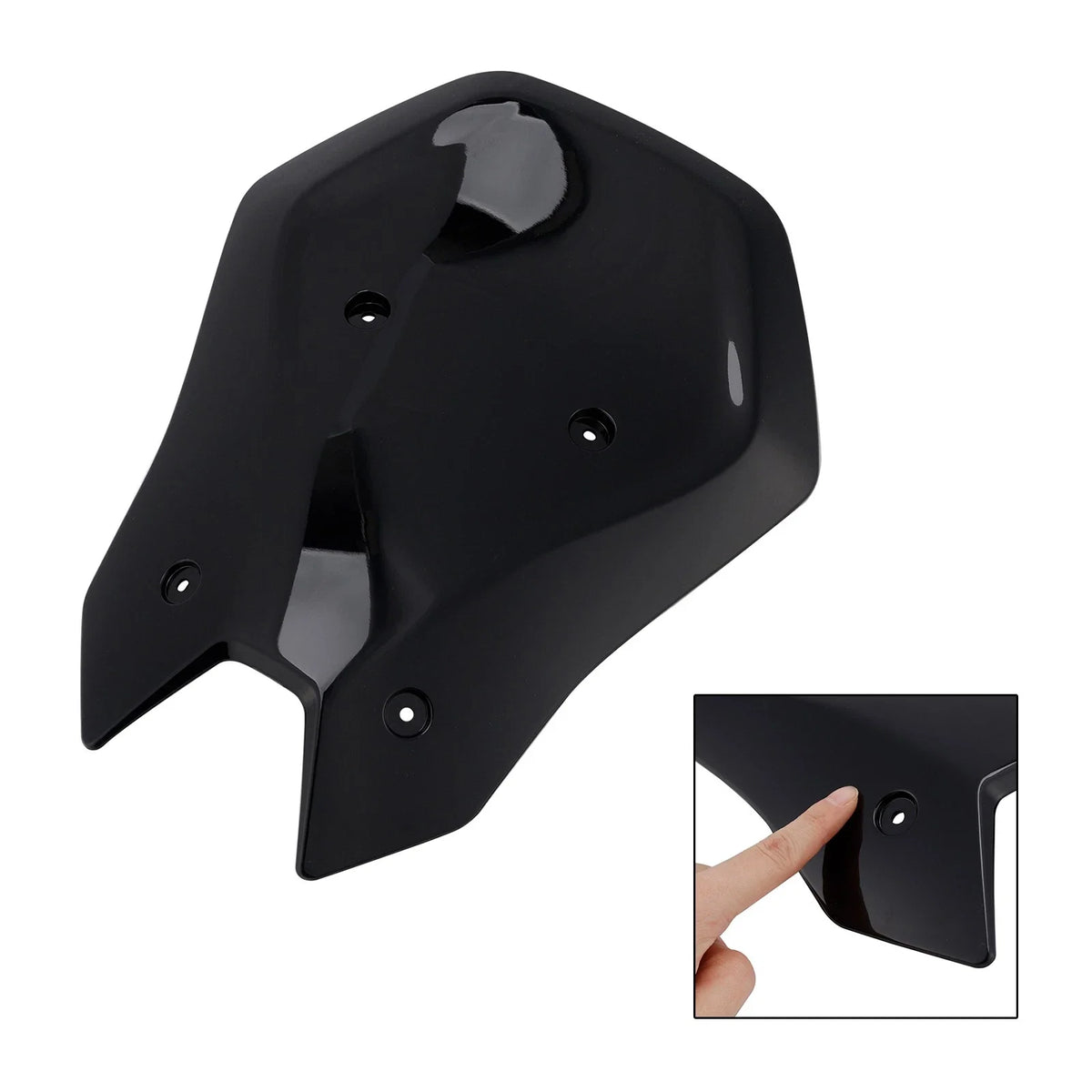 ABS Plastic Windshield - Black for Kawasaki Z900 (2025)