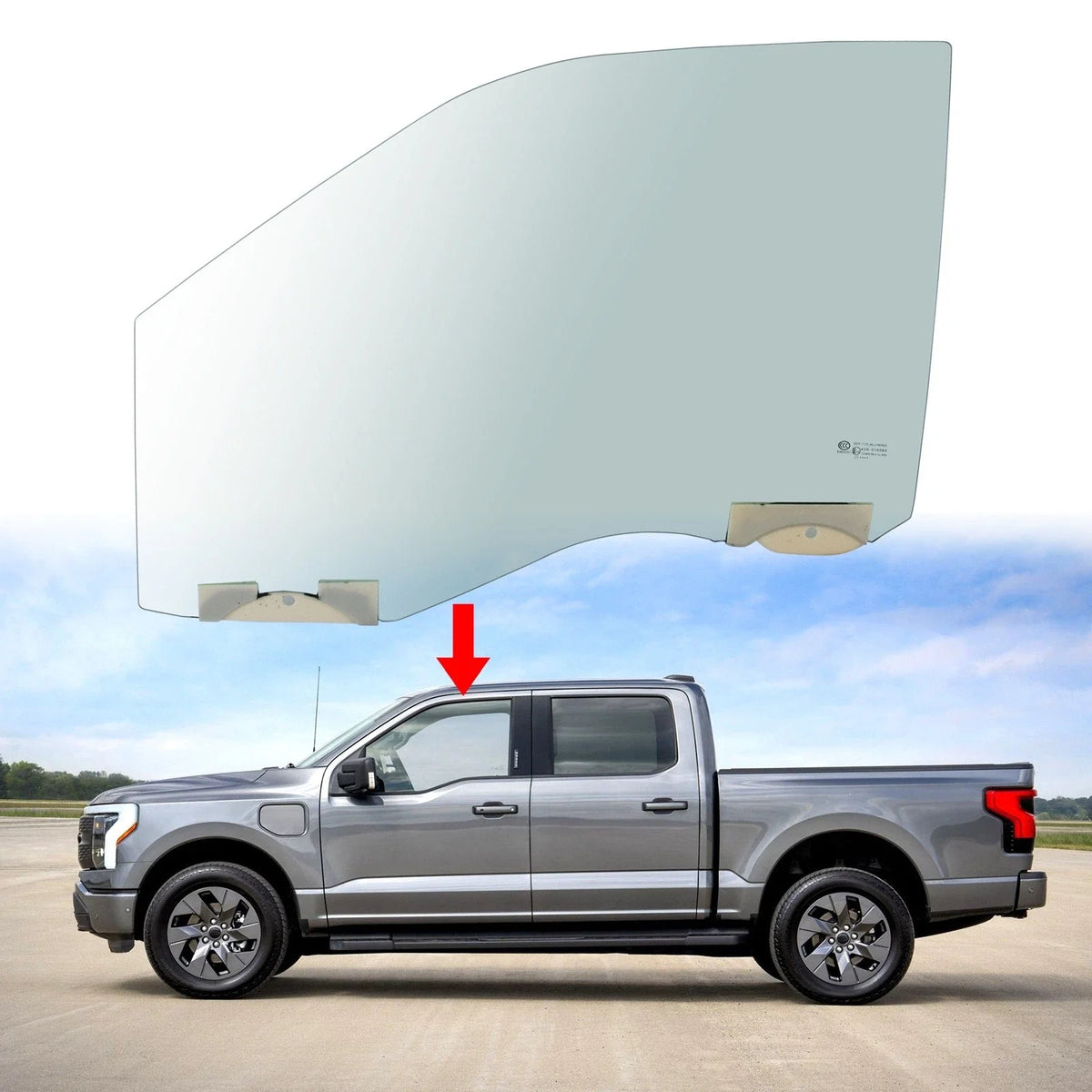 Driver Left Side Front Door Window Glass for Ford F-150 (2015–2025)