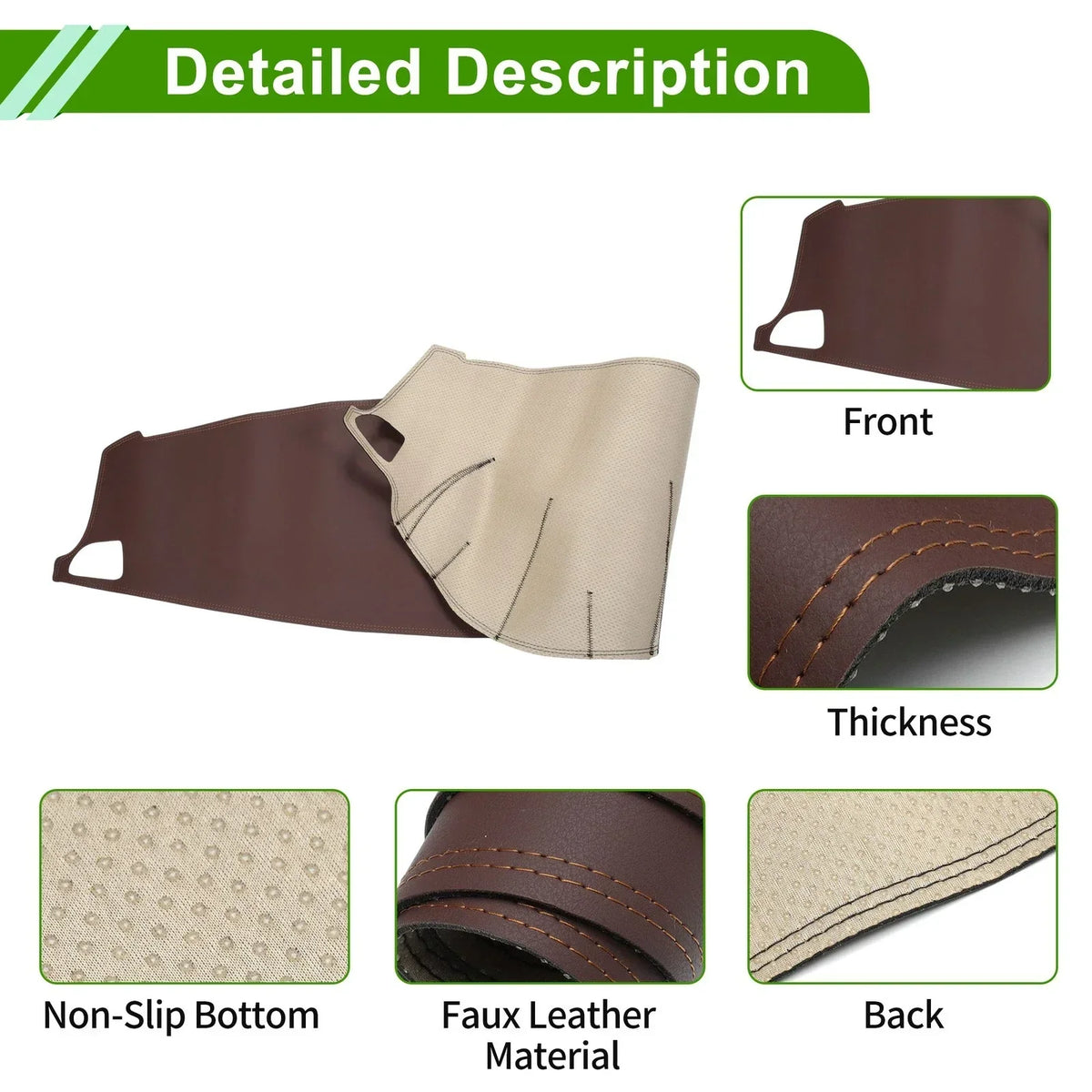Brown Dashboard Cover for BMW E70 (2008–2013) Dash Mat Carpet