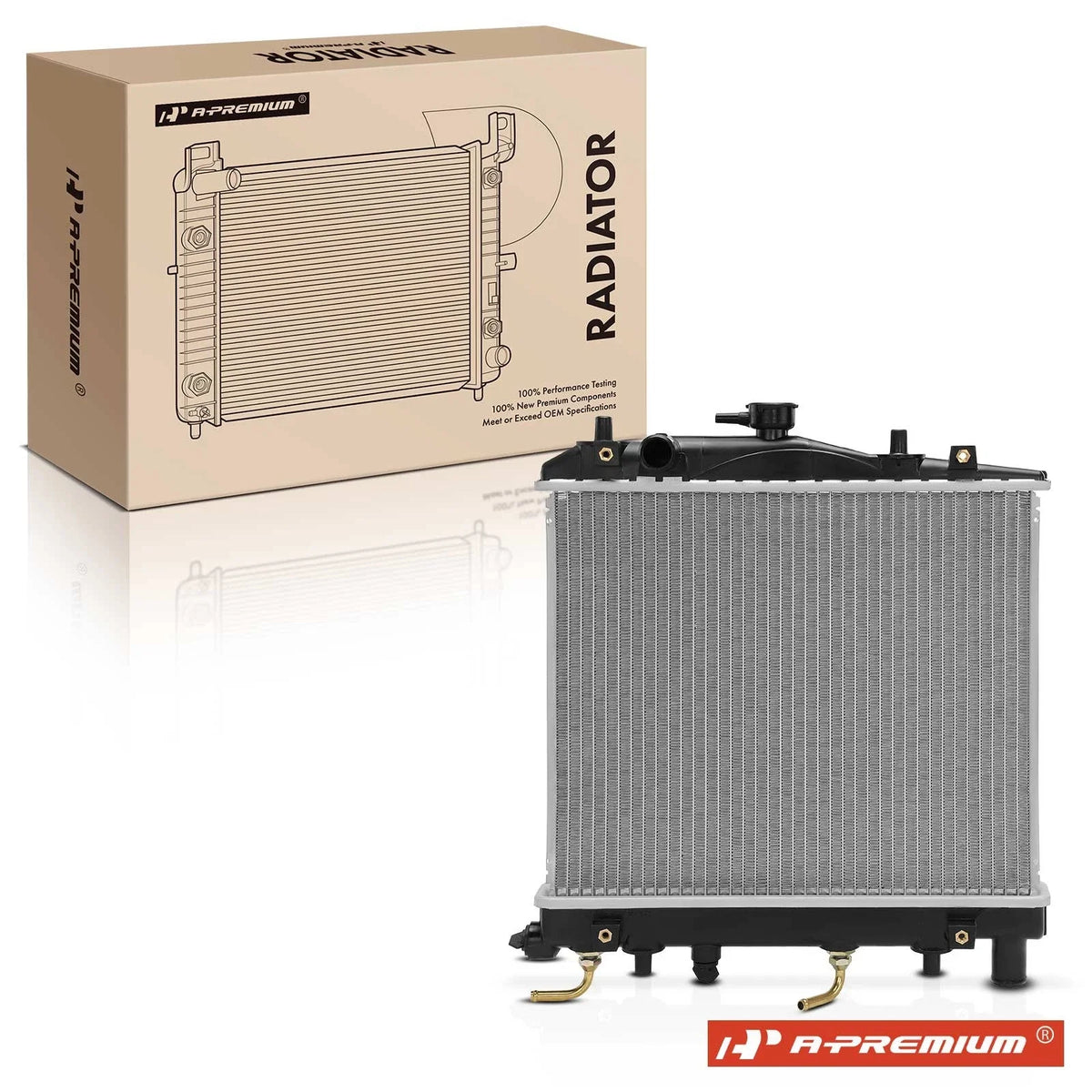 Radiator with Trans Oil Cooler for Ford Festiva (1988–1993)