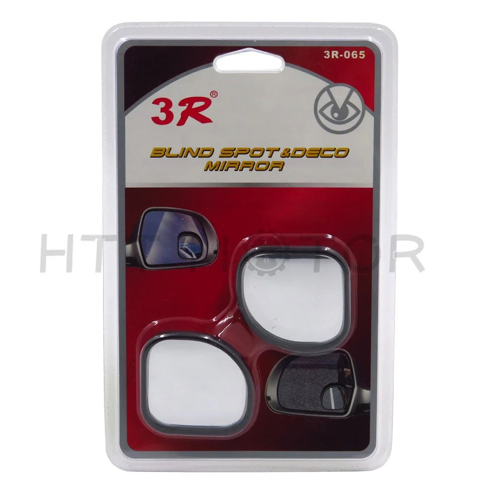Set of 2 360° Fan Shaped Side View Stick-On Blind Spot Mirrors