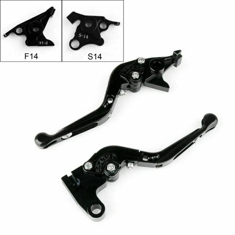 Brake Clutch Levers Adjustable Black for Suzuki GSXR1300 GSF 2001-2023