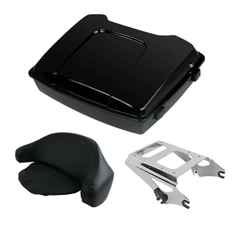 Razor Trunk Backrest Pad Mount Rack for Harley Touring 2009-2013