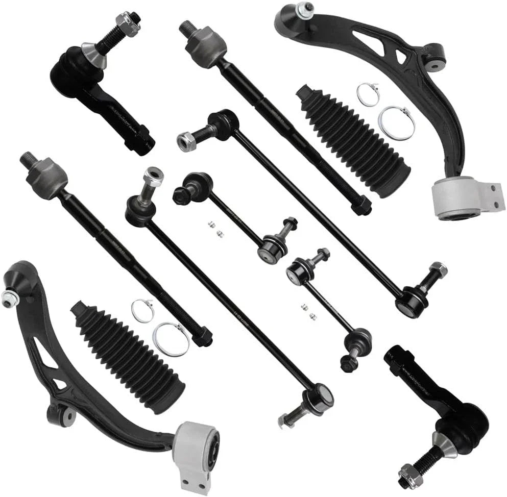 12Pcs Front Control Arms Tie Rods and Ball Joints for Explorer 2011-2017