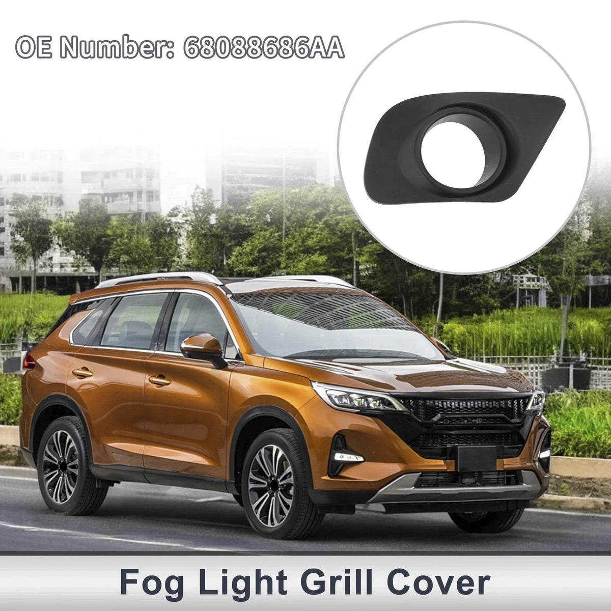 Fog Light Grille Compatible with Dodge Journey 2011-2018