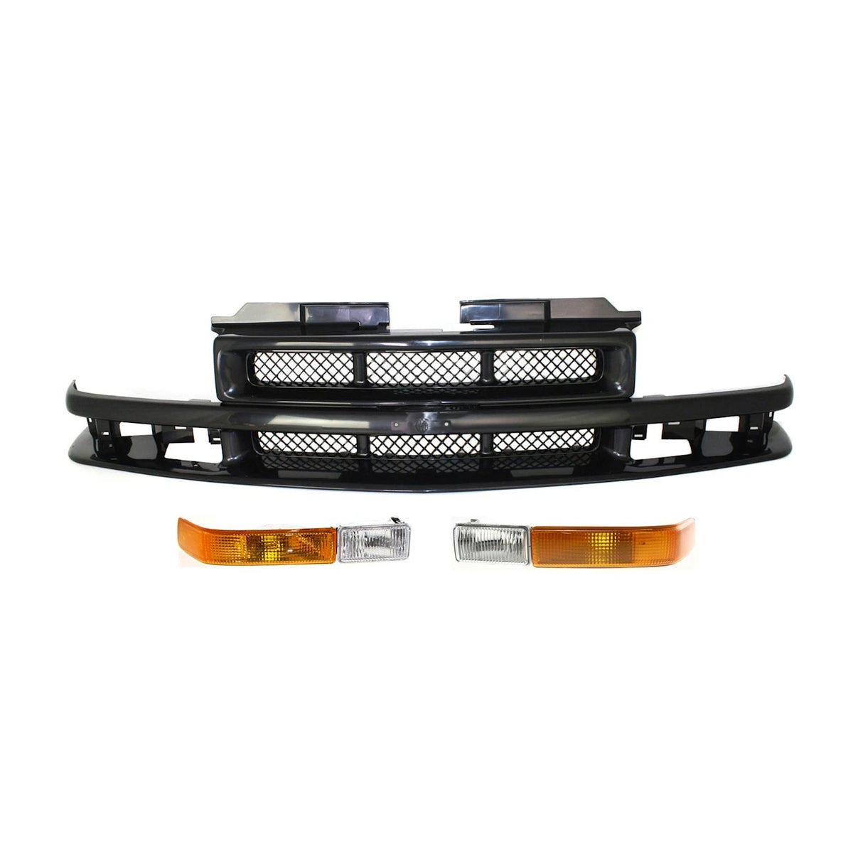 Grille Assembly Kit for Chevrolet S10 (1998–2004) 3pc
