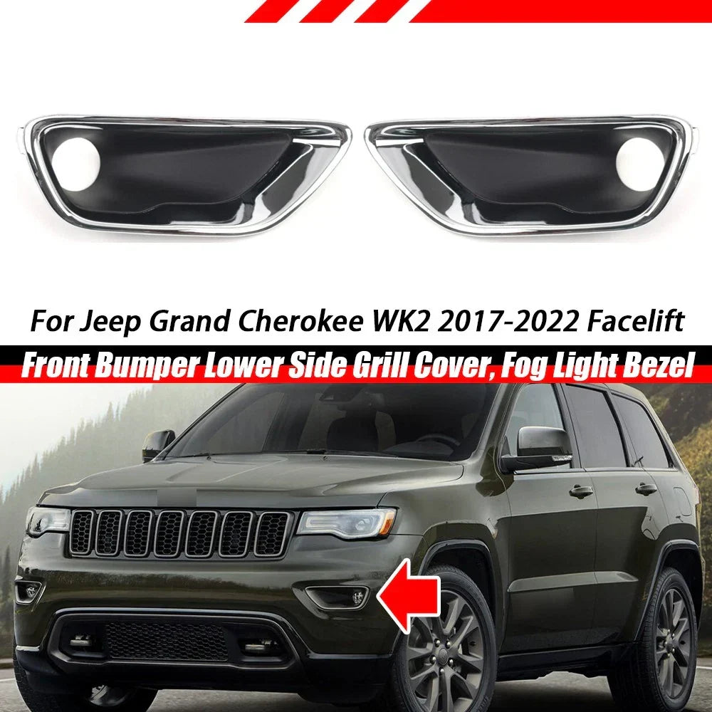 Front Bumper Lower Side Grill Deflector for Jeep Grand Cherokee 2017-2022