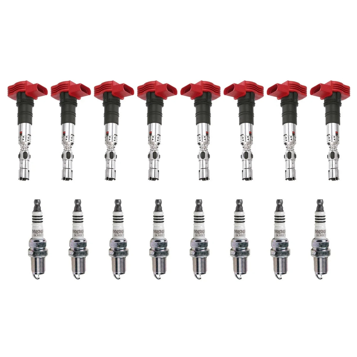 Set of 8 Ignition Coils & NGK Iridium IX Spark Plugs for Audi Porsche VW V8