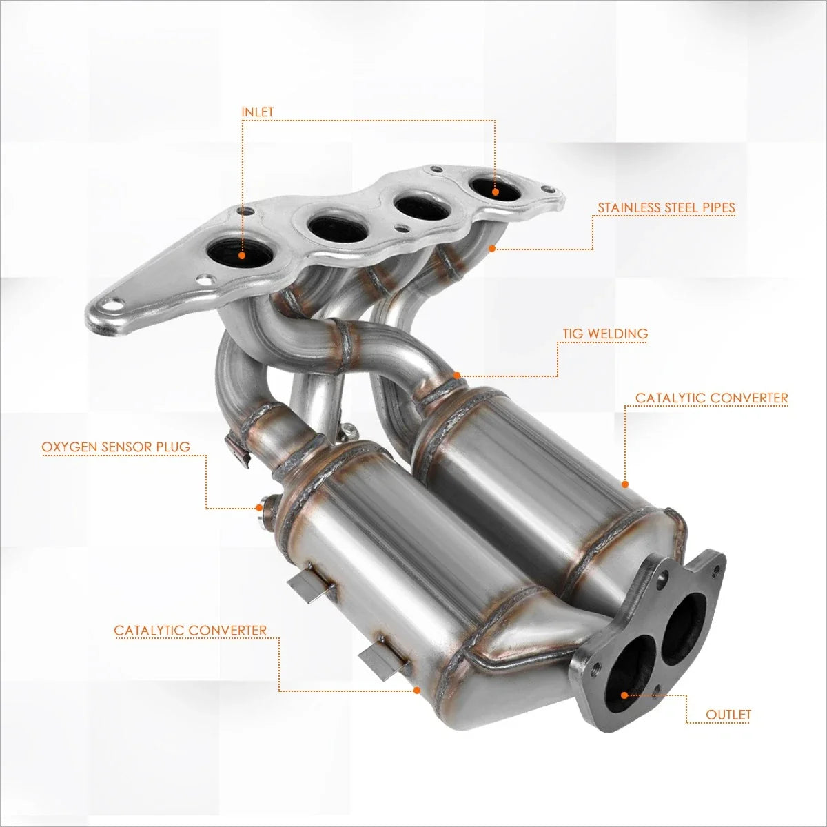 Exhaust Manifold Catalytic Converter for Mitsubishi Eclipse 2006–2012