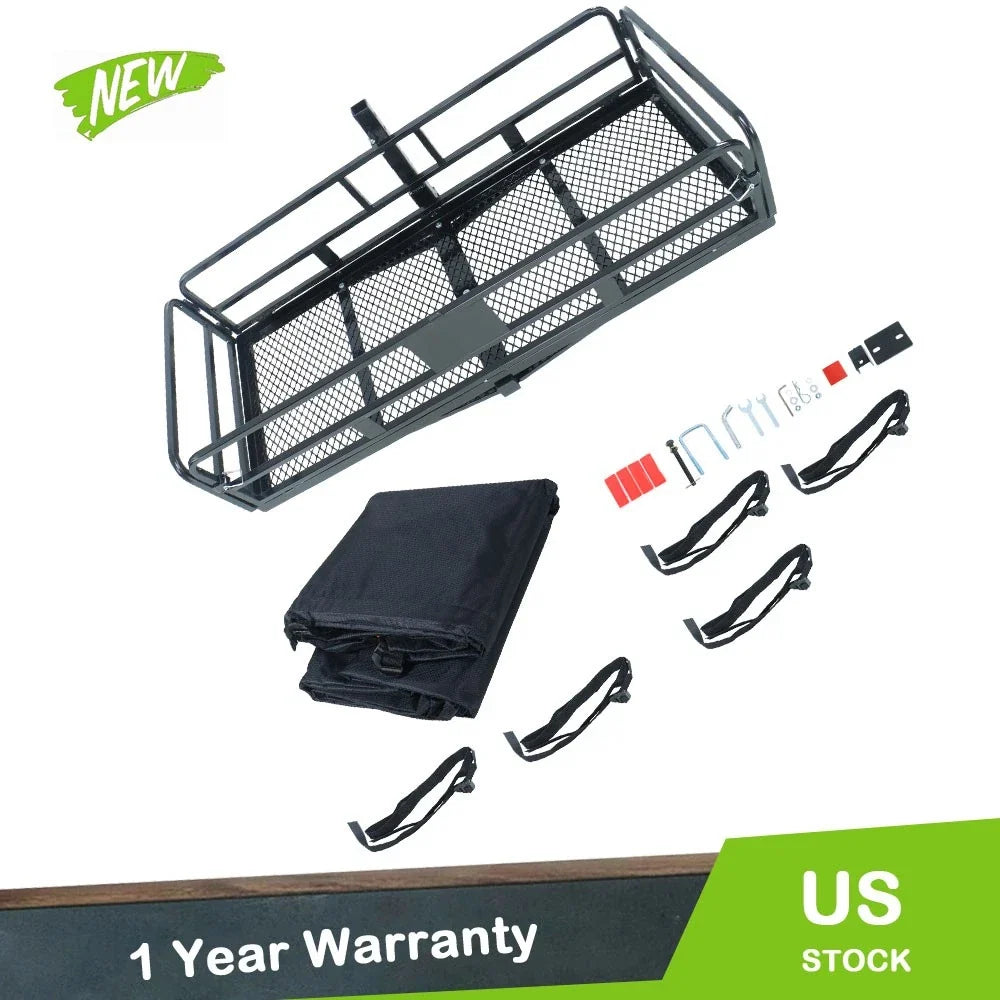 Hitch Mount Cargo Rack, 500LB Folding Design
