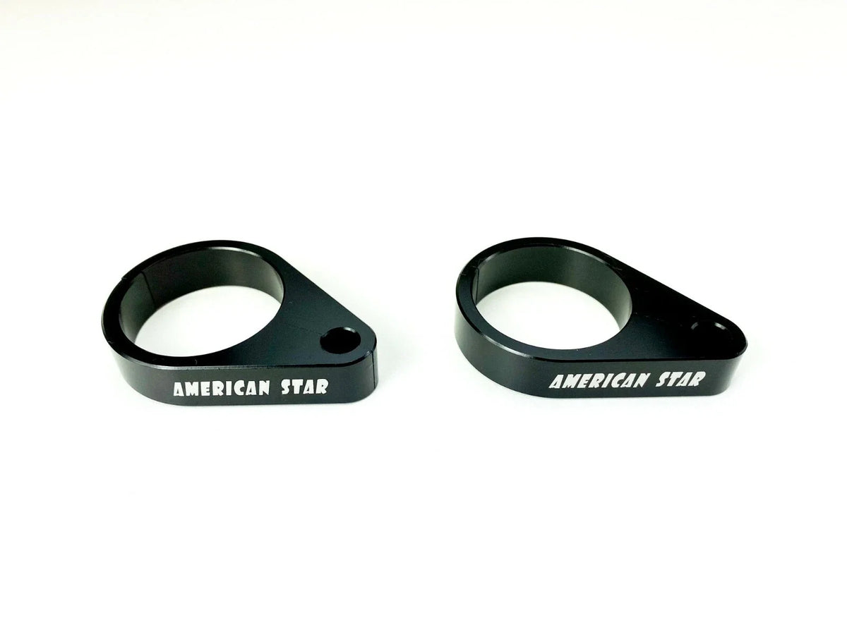 Set of 2 Brake Line Clamps for ASR 6061 Billet Aluminum (1.5 Inch ID)
