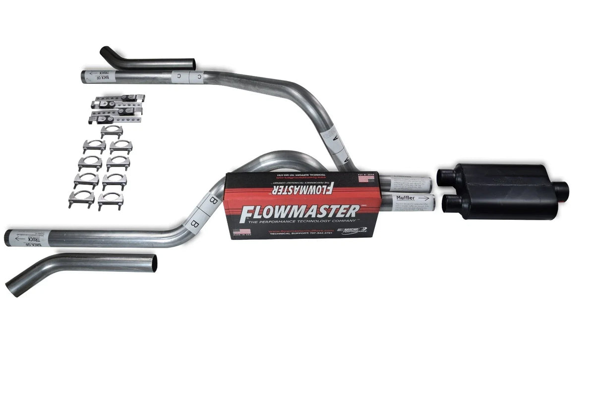 2.5" Dual Exhaust Kit - Flowmaster Super 44 for Dodge Dakota 1997-2005
