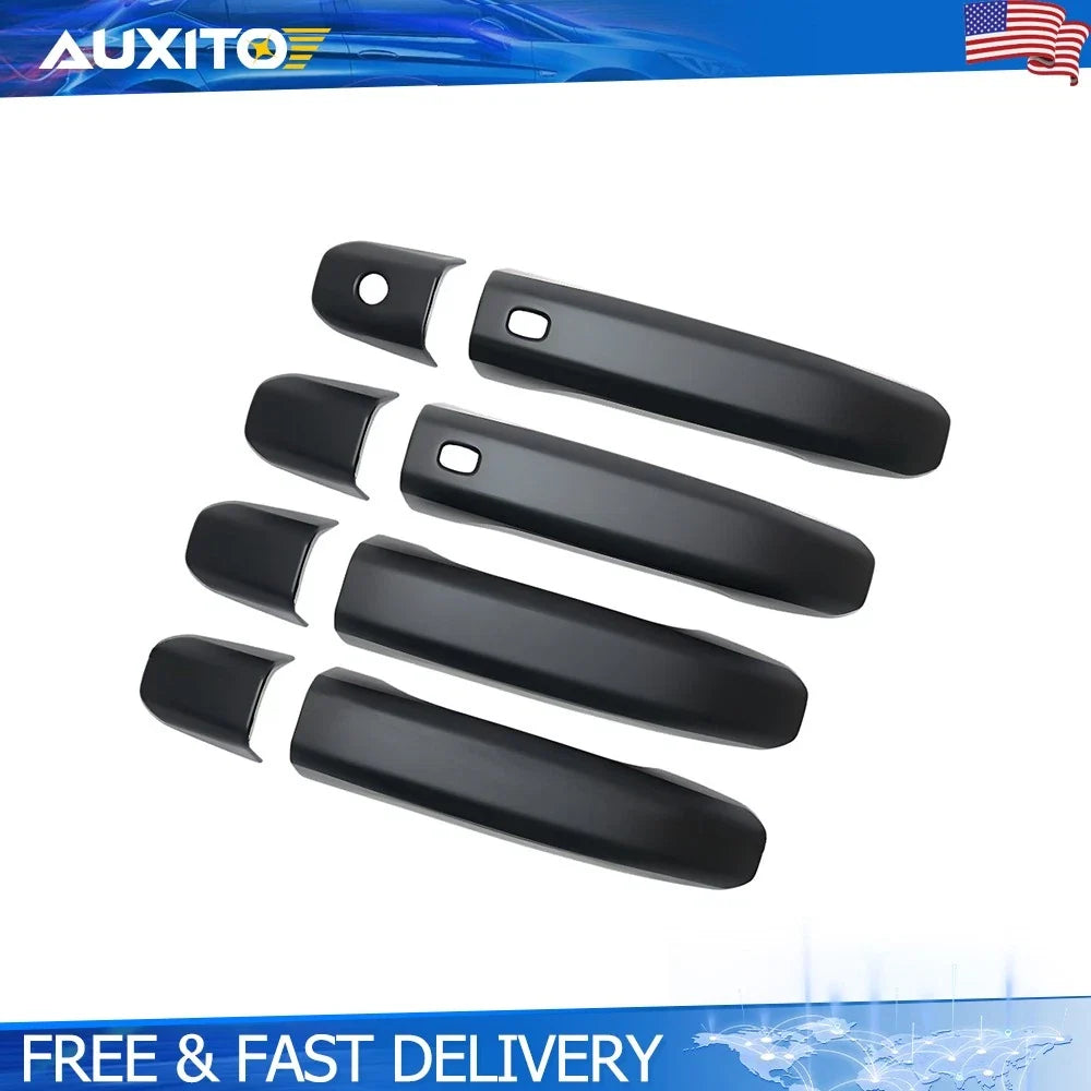 4-Piece Matte Black Door Handle Covers for Chevy Silverado 1500 (2019-2025)