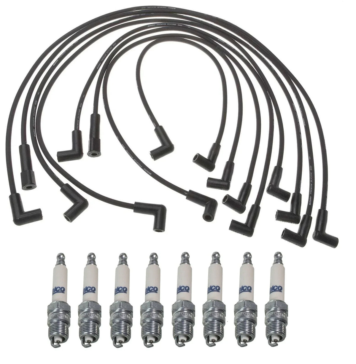 Pro Ignition Wire Set & ACDelco Rapidfire Spark Plugs for Chevy C20 (1973–1987)
