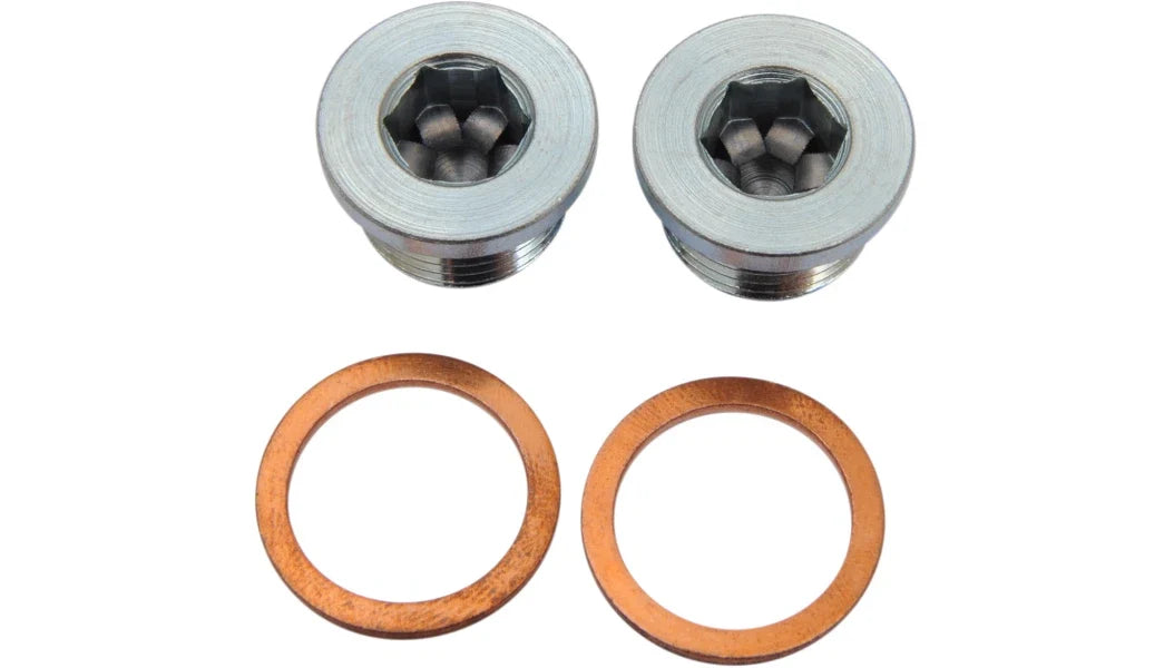 Set of 2 O2 Sensor Port Plug Kit for Vance & Hines (18mm)