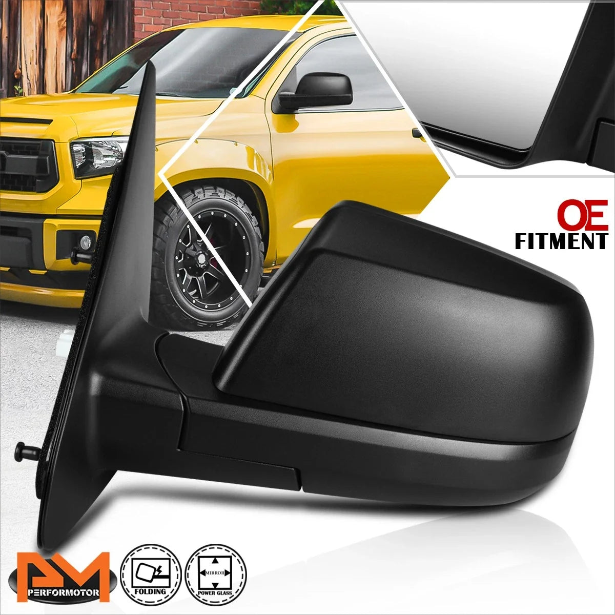 OE Style Left Door Mirror Powered Adjustable for Sequoia/Tundra 2007-2013