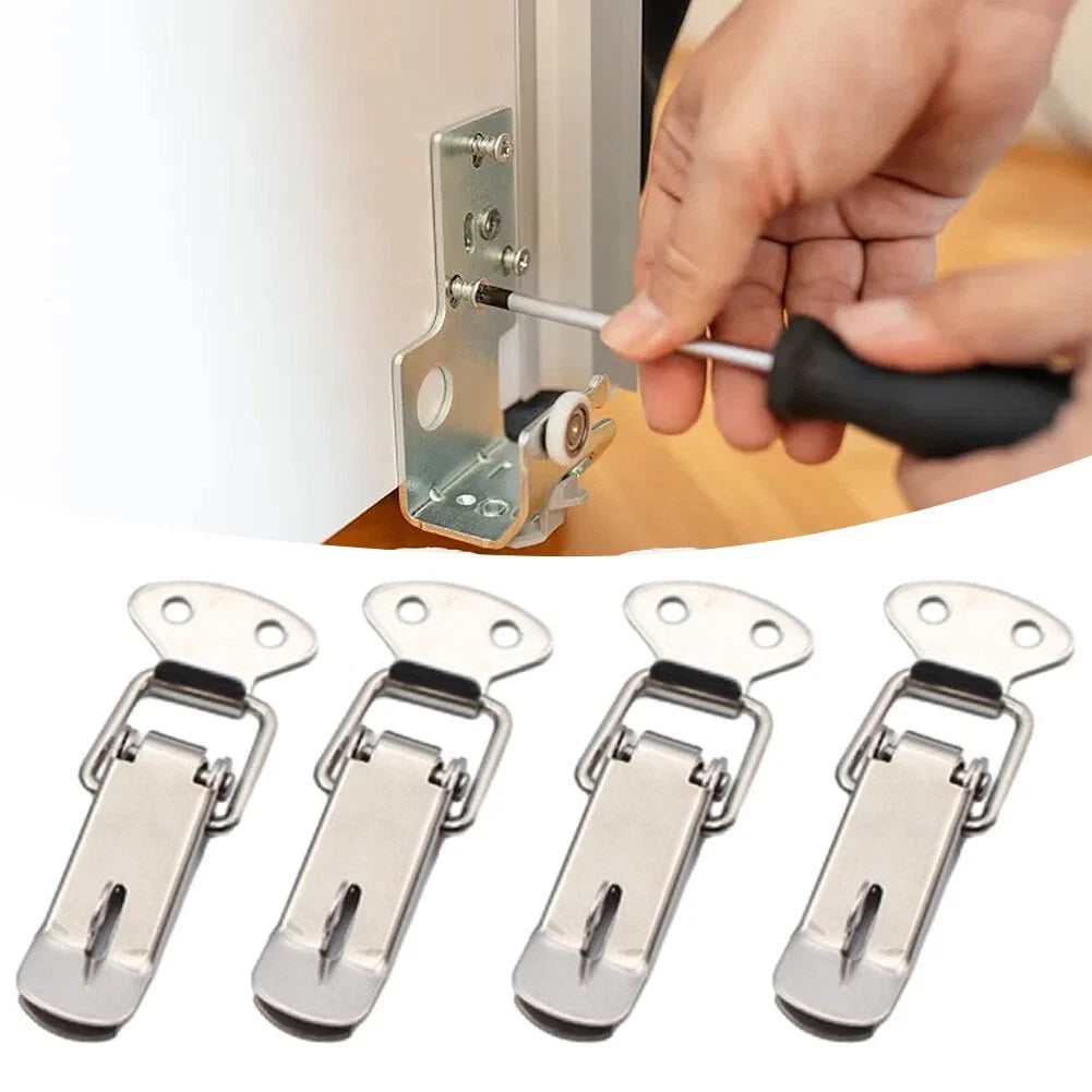 Set of 4 Secure Hold Stainless Steel Toggle Latches for Classroom Supplies