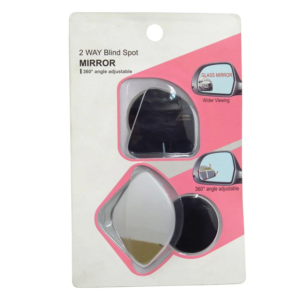Universal 2 Pack Blind Spot Side Mirror Glass Stick On for 2010-2023 Vehicles
