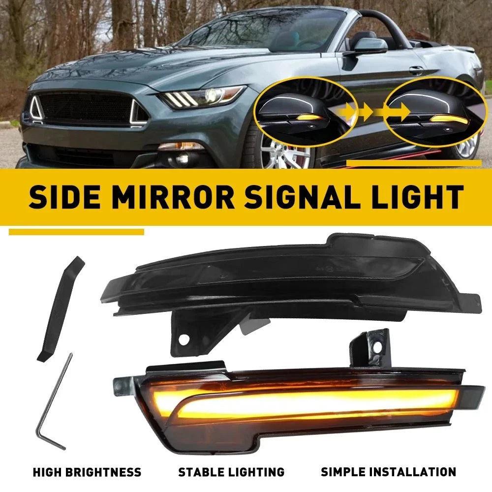 LED Side Mirror Lamp Turn Signal Light for Ford Mustang S550 (2015–2020)