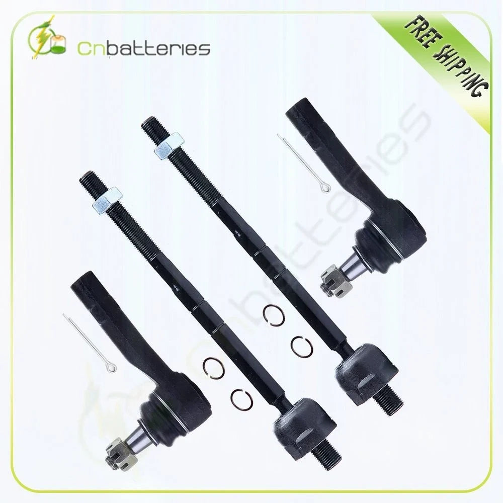 4-Piece Inner & Outer Tie Rod End Links for Ford Ranger Explorer 1995-2004