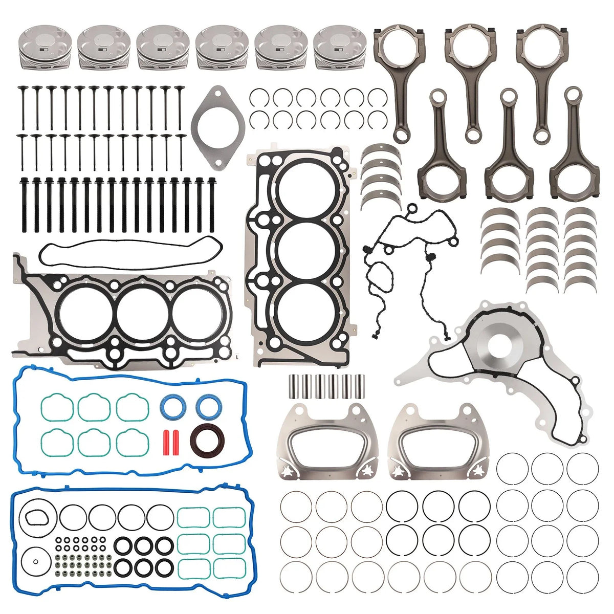 Engine Kit with Rods, Pistons, Bearings, Valves for 300 3.6L V6 (2011-2016)