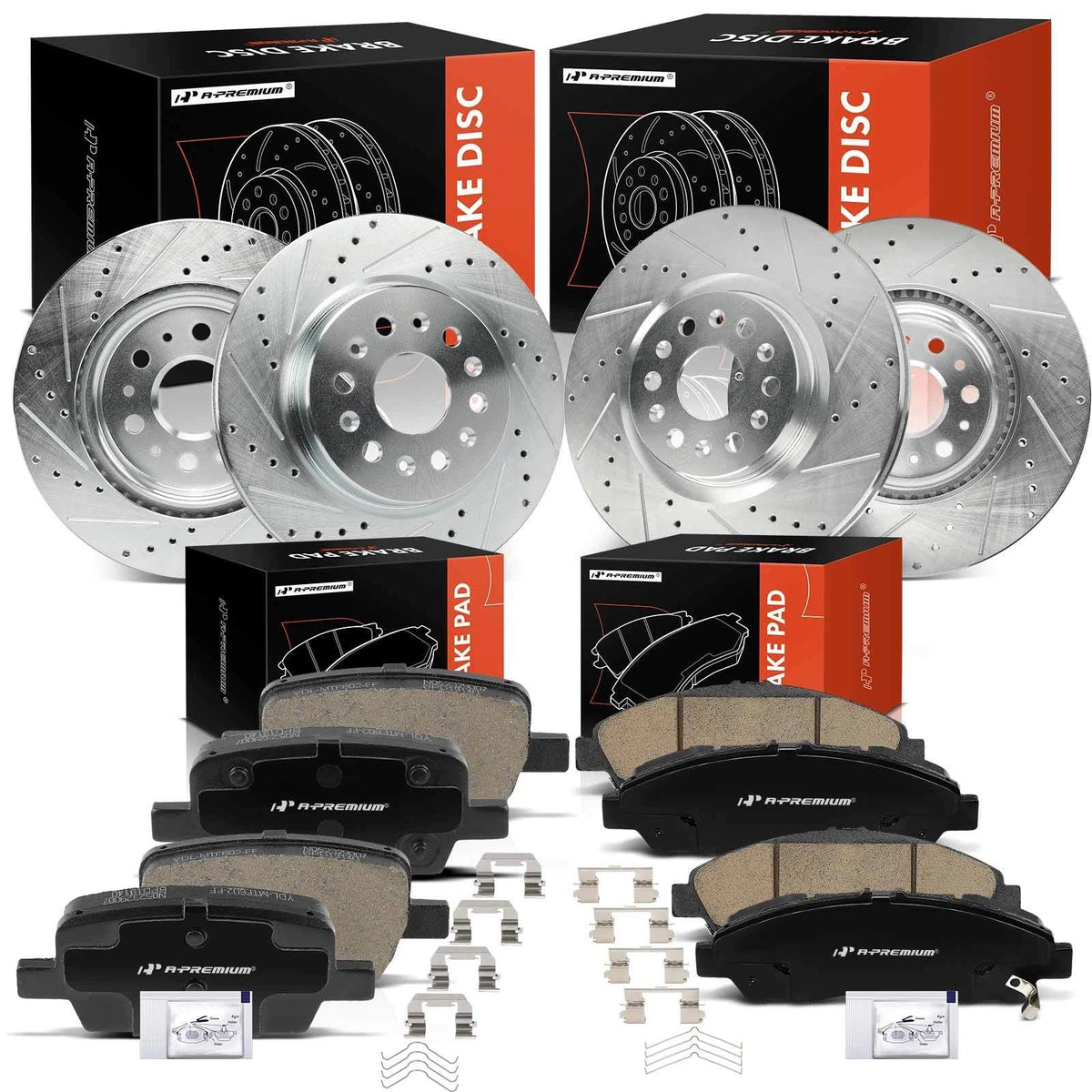 Drilled Brake Rotors & Ceramic Pads for Buick Enclave XT5 (2018–2023)