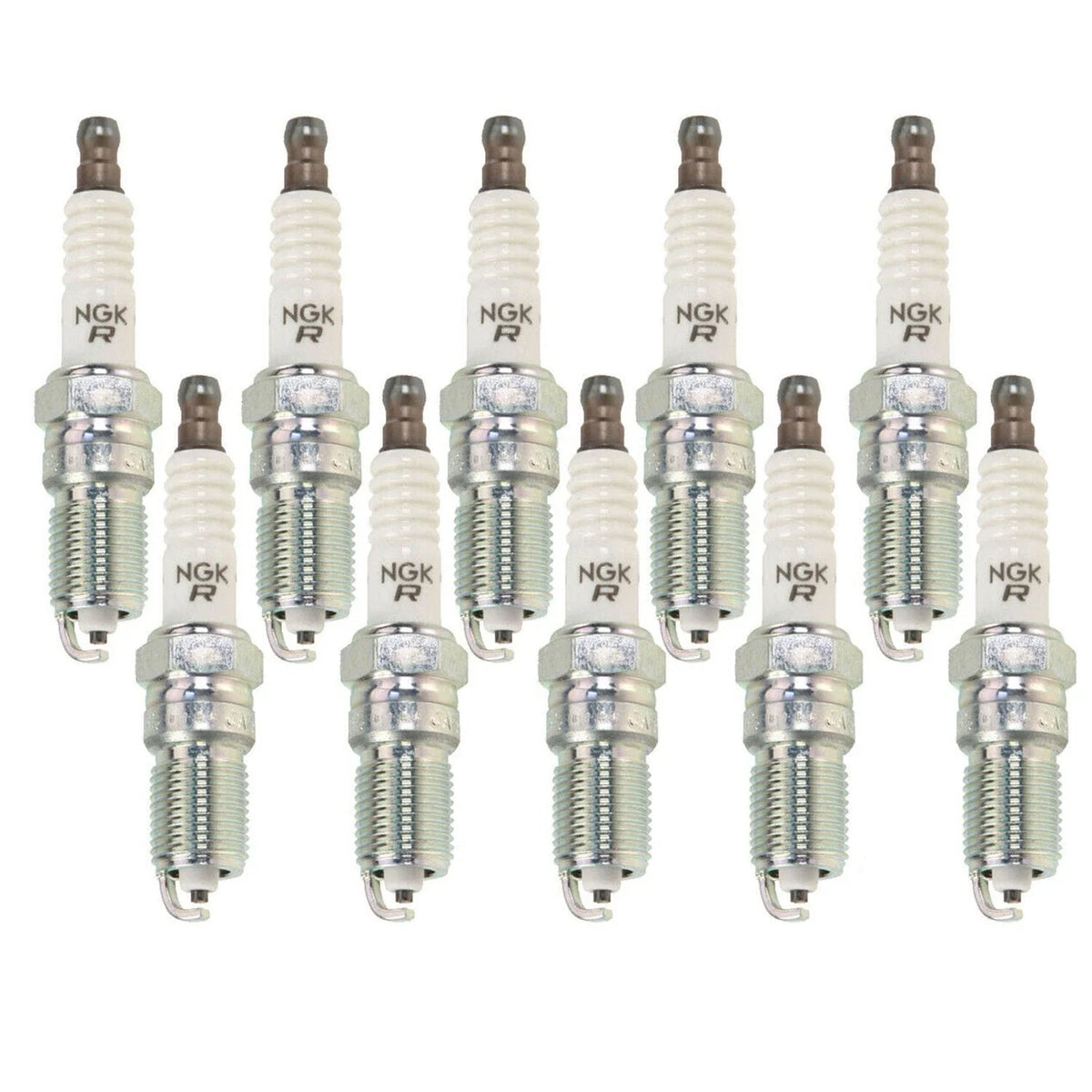 Set of 10 NGK V Power Spark Plugs for Ford Jaguar Lincoln Mazda Mercury (OEM)