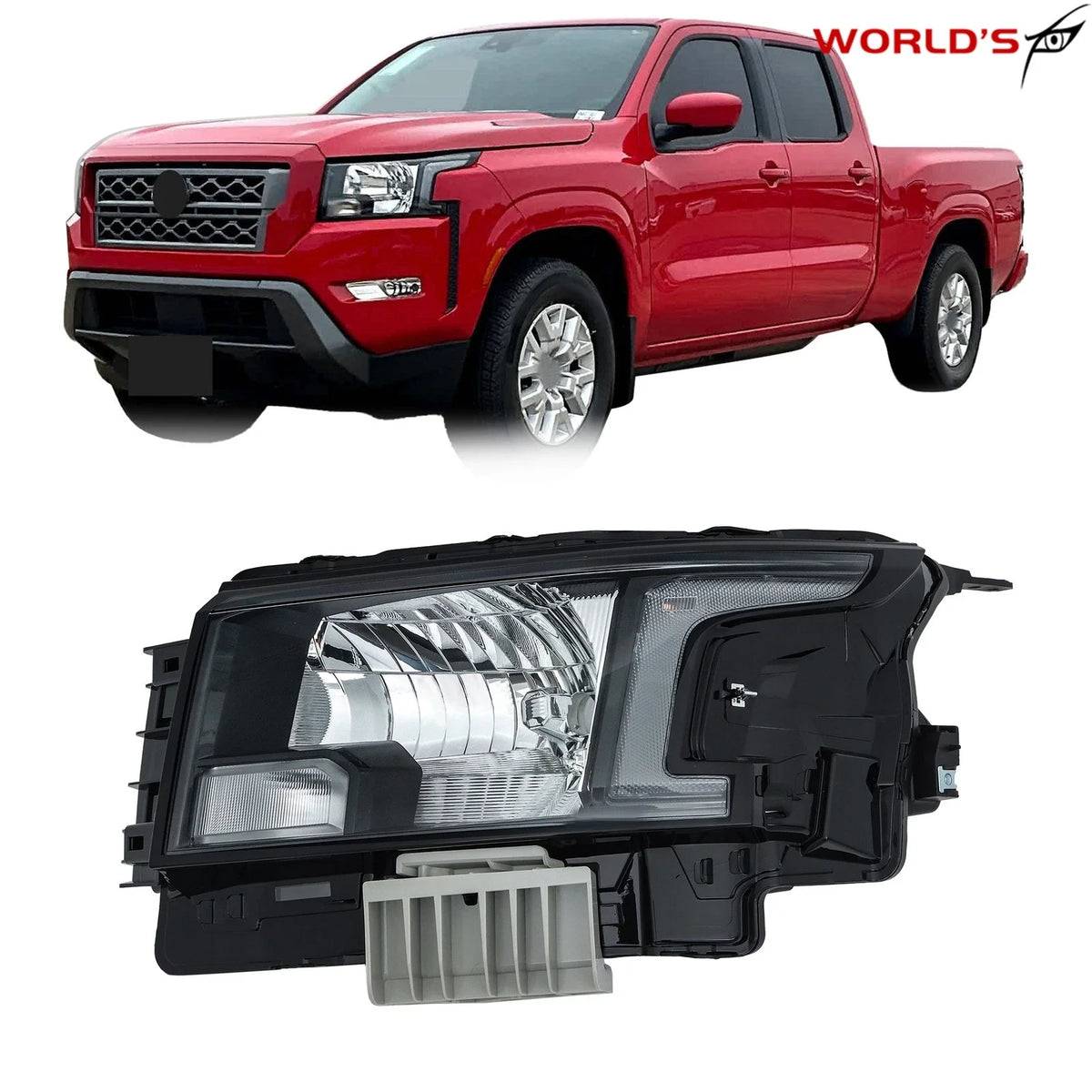 Left Side Black Halogen Headlight for Nissan Frontier (2022–2023)