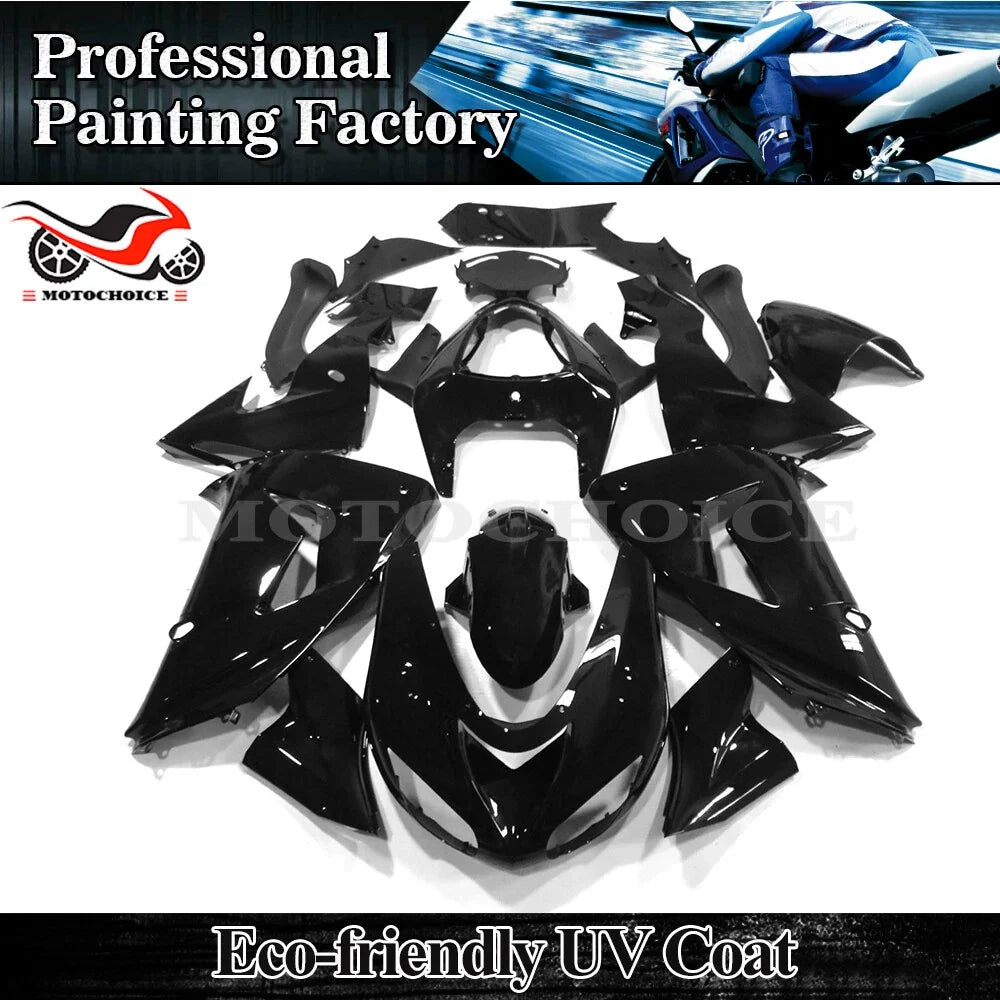 ABS Fairing Kit for Kawasaki Ninja ZX10R (2006–2007) Glossy Black