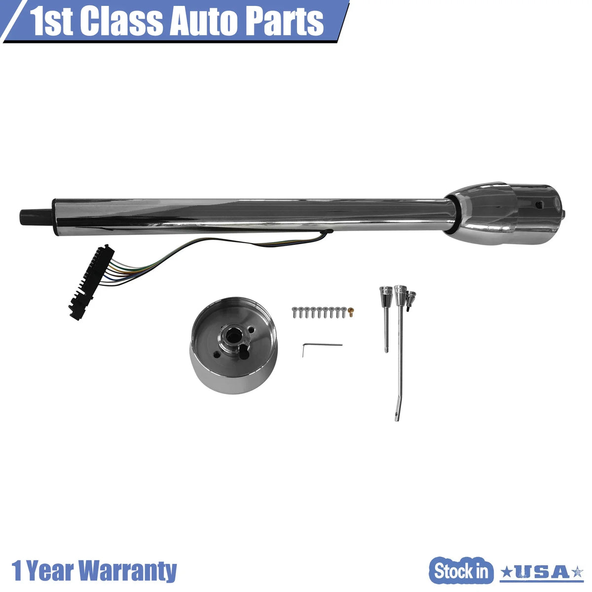 32'' Chrome Tilt Steering Column for w/ 9 Hole Adapter