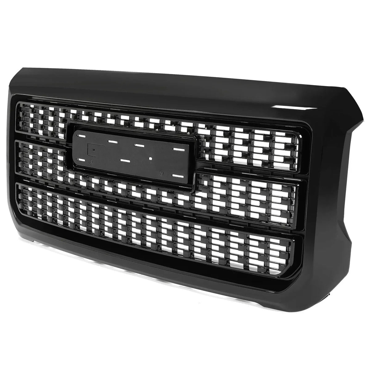 Front Upper Grille - Gloss Black for GMC Sierra 2500HD 3500HD (2015–2019)
