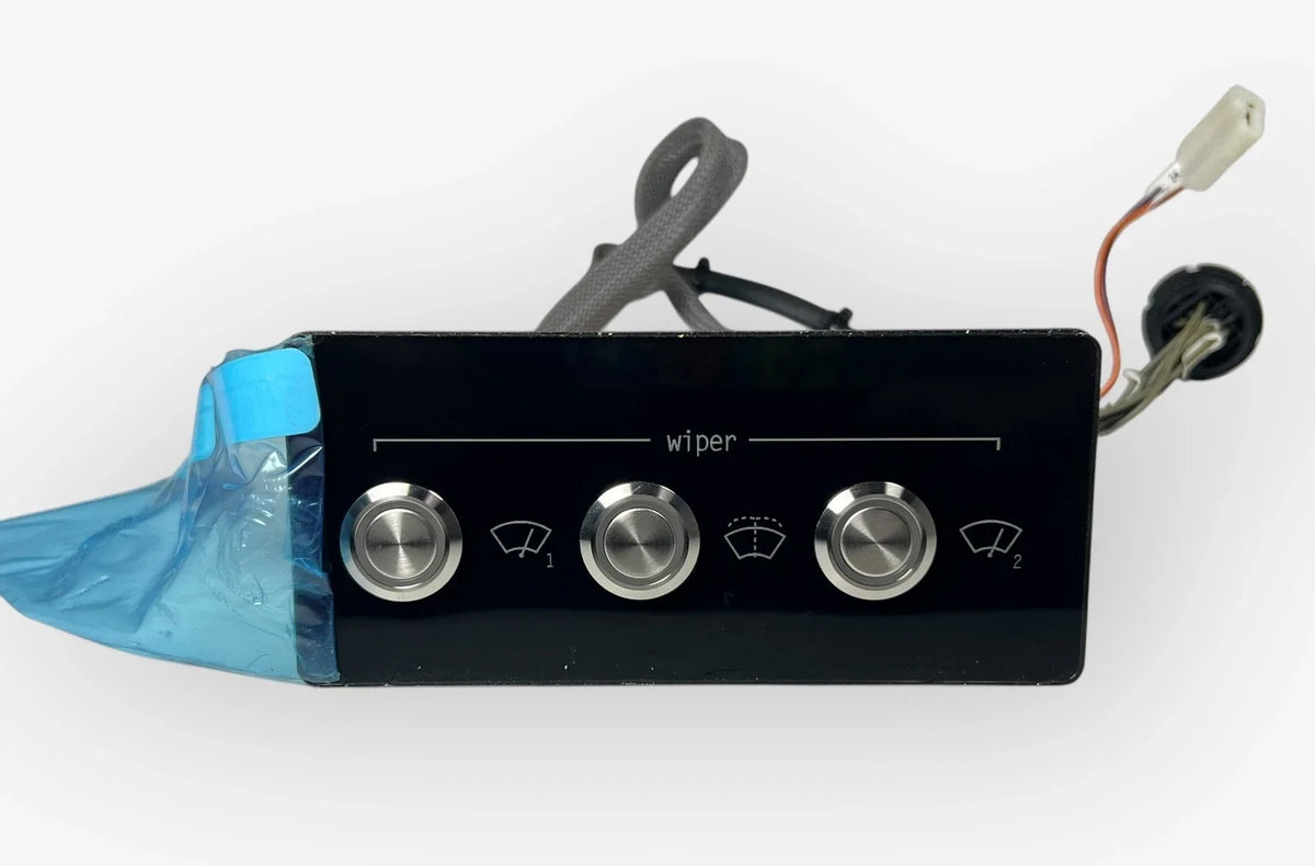 Dual Windshield Wiper Panel for Marine Use, 3 Button, 24V Custom